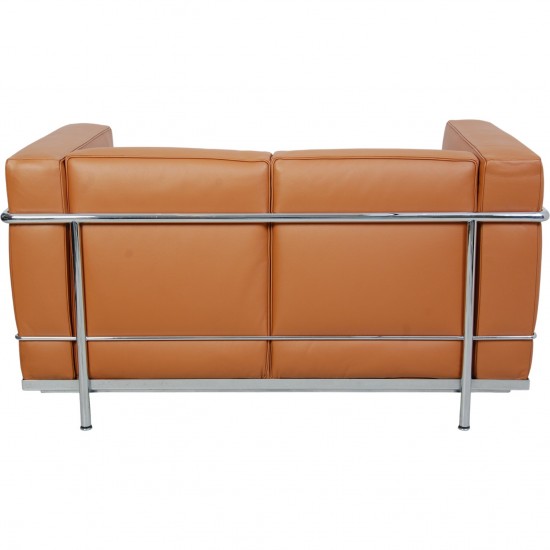 Le Corbusier LC2 2.personers sofa i cognac læder