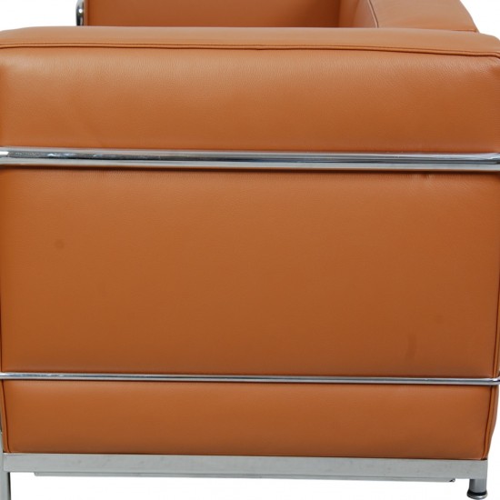 Le Corbusier LC2 2.personers sofa i cognac læder