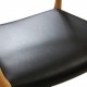 NO Møller NO62 armchair in beech and black leather