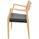 NO Møller NO62 armchair in beech and black leather