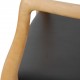 NO Møller NO62 armchair in beech and black leather