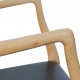 NO Møller NO62 armchair in beech and black leather