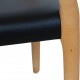 NO Møller NO62 armchair in beech and black leather