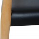 NO Møller NO62 armchair in beech and black leather