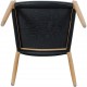 NO Møller NO62 armchair in beech and black leather