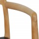 NO Møller NO62 armchair in beech and black leather