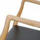 NO Møller NO62 armchair in beech and black leather