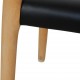 NO Møller NO62 armchair in beech and black leather