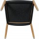 NO Møller NO62 armchair in beech and black leather