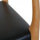 NO Møller NO62 armchair in beech and black leather