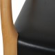 NO Møller NO62 armchair in beech and black leather