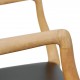 NO Møller NO62 armchair in beech and black leather