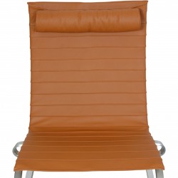 Poul Kjærholm PK20 chair reupholstered in cognac leather