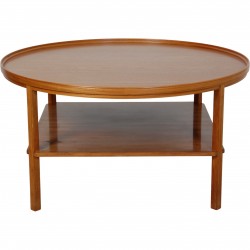 Kaare Klint circular coffee table of mahogany