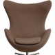 Arne Jacobsen Ægget stol i brun uld