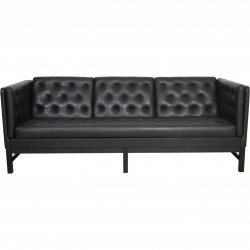 Erik Jørgensen 3-personers EJ315 sofa i sort læder