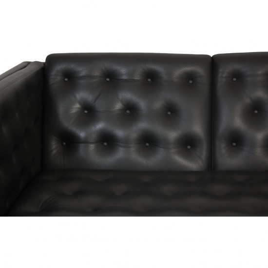 Erik Jørgensen 3-personers EJ315 sofa i sort læder