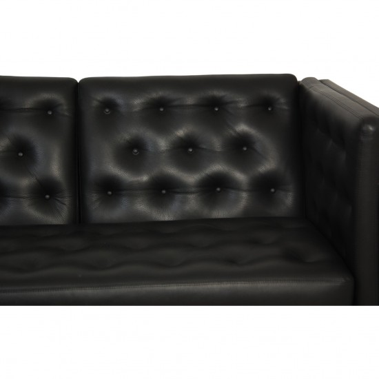 Erik Jørgensen 3-personers EJ315 sofa i sort læder