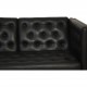Erik Jørgensen 3-personers EJ315 sofa i sort læder