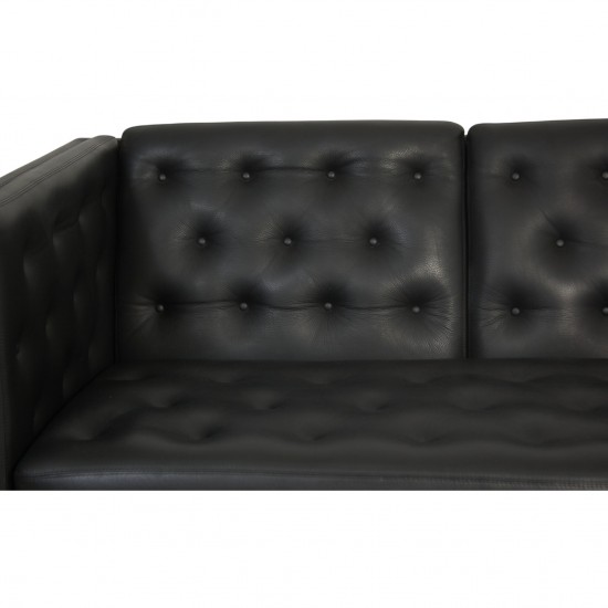Erik Jørgensen 3-personers EJ315 sofa i sort læder