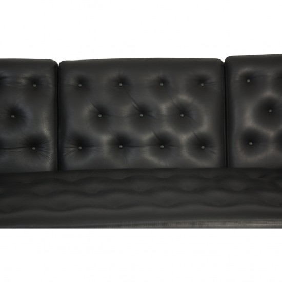 Erik Jørgensen 3-personers EJ315 sofa i sort læder