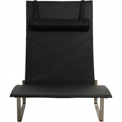 Poul Kjærholm PK24 i sort aura læder