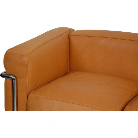 Le Corbusier 3-personers LC2 sofa i natur læder