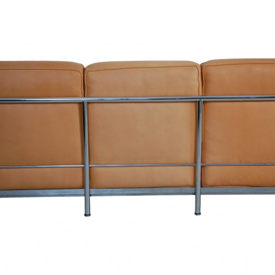Le Corbusier 3-personers LC2 sofa i natur læder