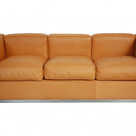 Le Corbusier 3-personers LC2 sofa i natur læder