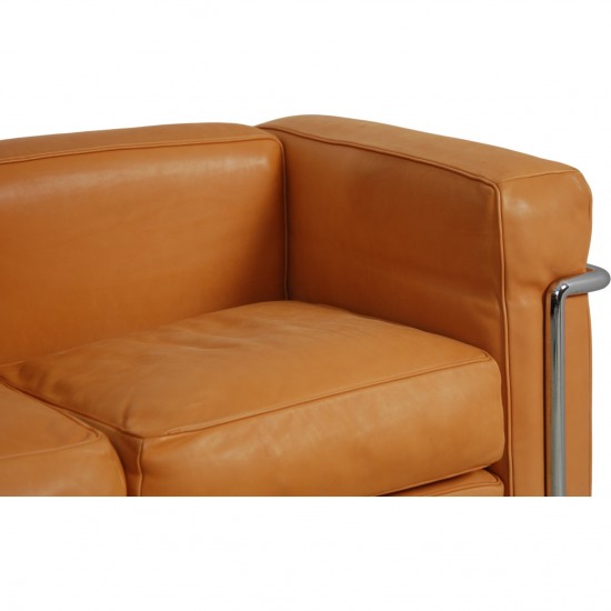Le Corbusier 3-personers LC2 sofa i natur læder