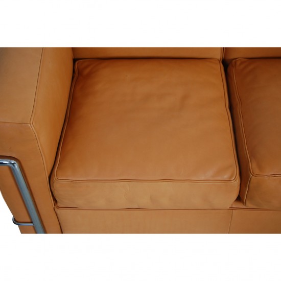 Le Corbusier 3-personers LC2 sofa i natur læder