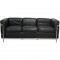 Le Corbusier 3-personers LC2 sofa i sort læder