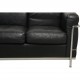 Le Corbusier 3-personers LC2 sofa i sort læder