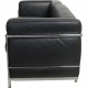 Le Corbusier 3-personers LC2 sofa i sort læder
