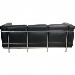 Le Corbusier 3-personers LC2 sofa i sort læder