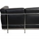 Le Corbusier 3-personers LC2 sofa i sort læder