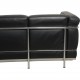 Le Corbusier 3-personers LC2 sofa i sort læder