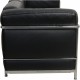 Le Corbusier 3-personers LC2 sofa i sort læder