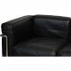 Le Corbusier 3-personers LC2 sofa i sort læder