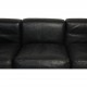 Le Corbusier 3-personers LC2 sofa i sort læder