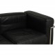 Le Corbusier 3-personers LC2 sofa i sort læder