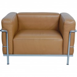 Le Corbusier LC3 stol i karamel farvet læder