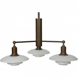 Poul Henningsen PH2/1 Stamme chandelier in browned brass