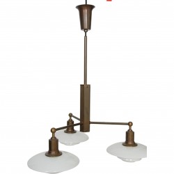 Poul Henningsen PH2/1 Stamme chandelier in browned brass