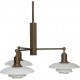 Poul Henningsen PH2/1 Stamme lysekrone i bruneret messing