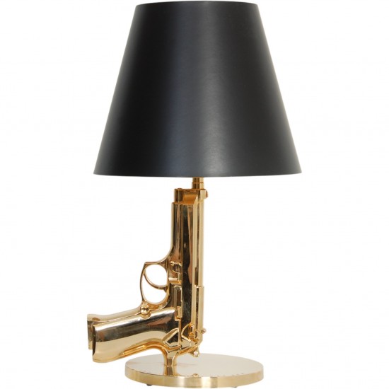 Philippe Starck gul hånd pistol lampe