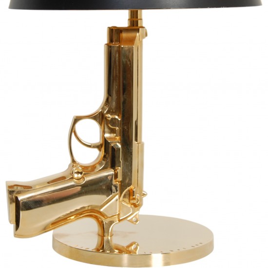 Philippe Starck gul hånd pistol lampe