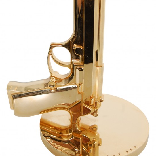 Philippe Starck gul hånd pistol lampe