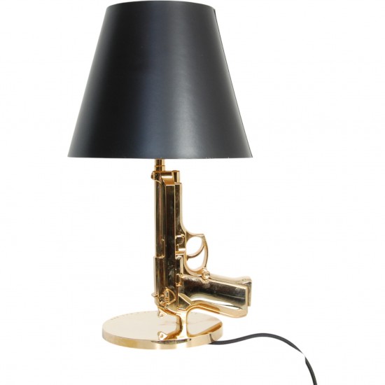 Philippe Starck gul hånd pistol lampe