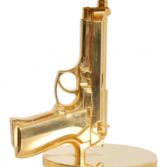 Philippe Starck gul hånd pistol lampe